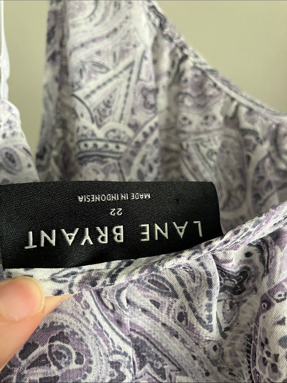 NWT Lane Bryant Flowy Tank Top size 22 purple paisley - Picture 4 of 5